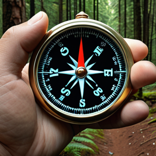 Home 4 **A person lost in a forest of data, holding a compass pointing to "context," symbolizing the importance of understanding context in the information age.**